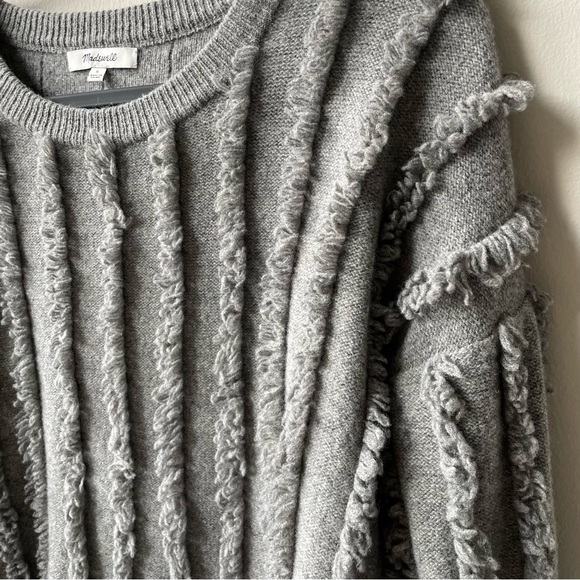 Madewell Gray Sweater Merino Wool Long Sleeve Small S - Picture 6 of 8